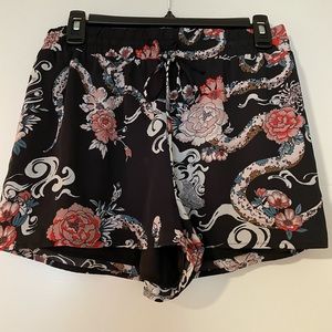 Aritzia Talula Print Silk Shorts - Worn once